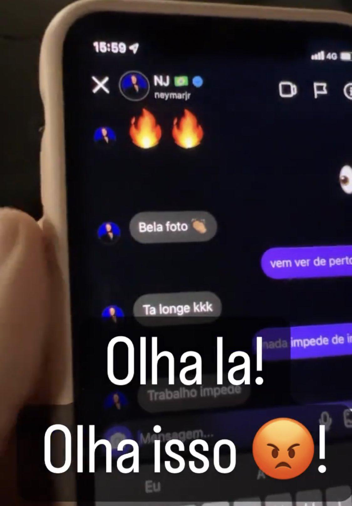 Explosiva modelo brasileña destapa su conversación privada con Neymar: ‘‘Ven a ver de cerca’’