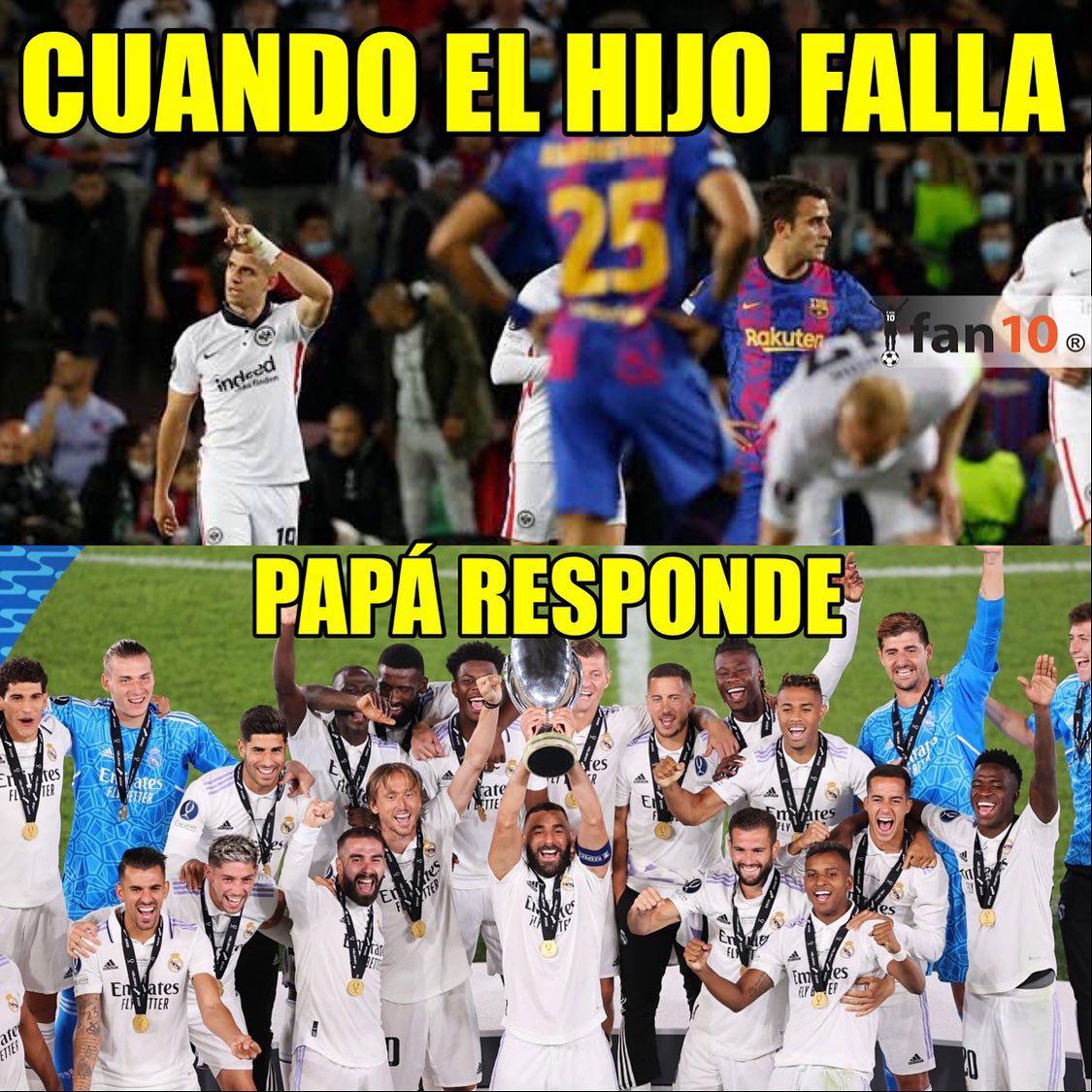 Real Madrid conquista la Supercopa de Europa... ¡y los memes destrozan al Barcelona!