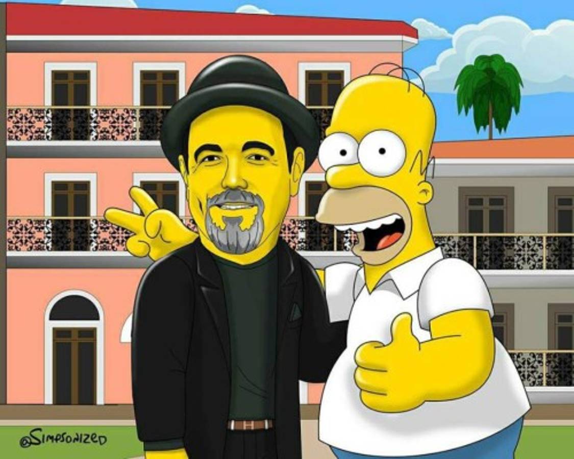 Así se verían Los Simpson en Costa Rica y Panamá. ¡Atención con Navas y Román!