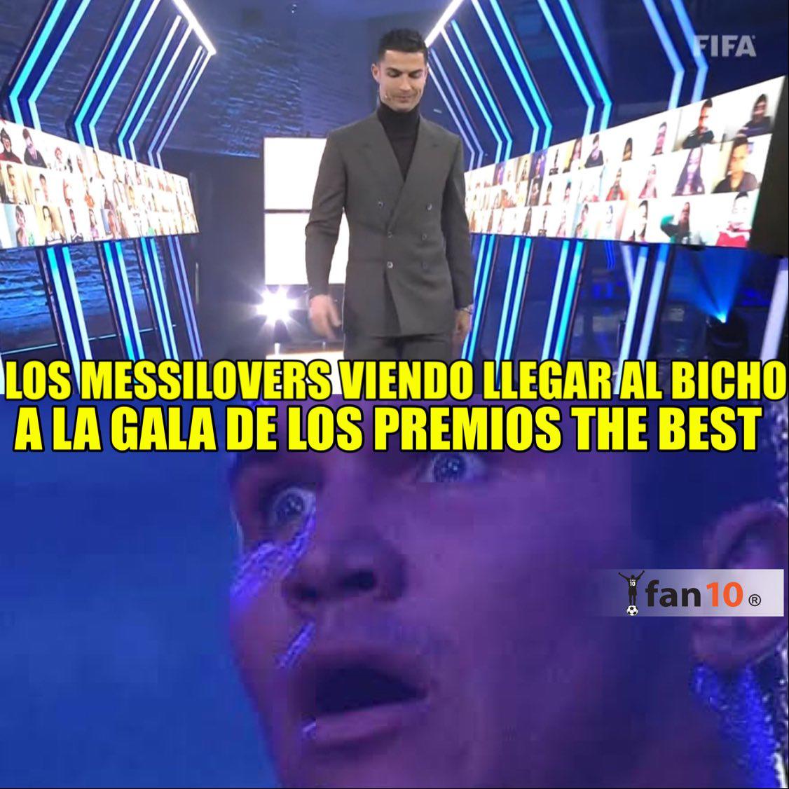 Los memes que no has visto de los Premios The Best donde no perdonan a Messi ni a Cristiano Ronaldo