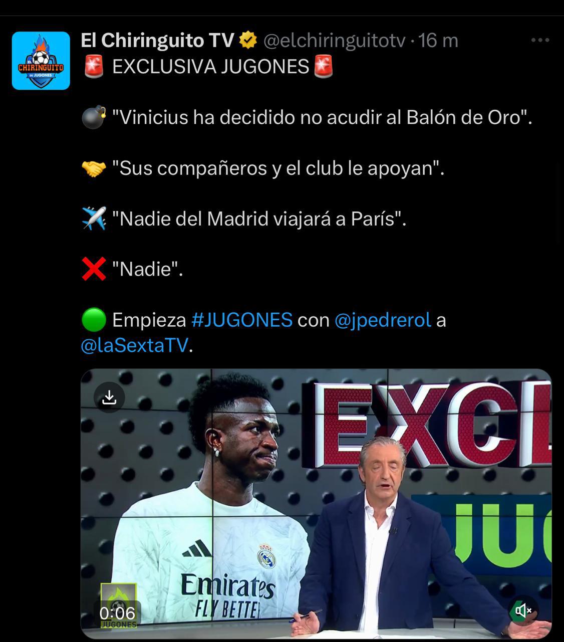 Vinicius no ganará el Balón de Oro y la prensa mundial reacciona : “Es la mayor vergüenza en años”, “Que injusto”