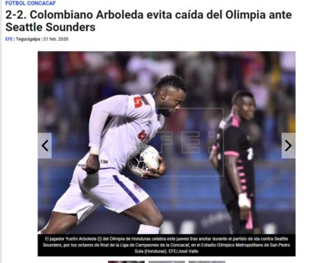 Lo que dice la prensa nacional e internacional del valioso empate de Olimpia ante Seattle en Concachampions