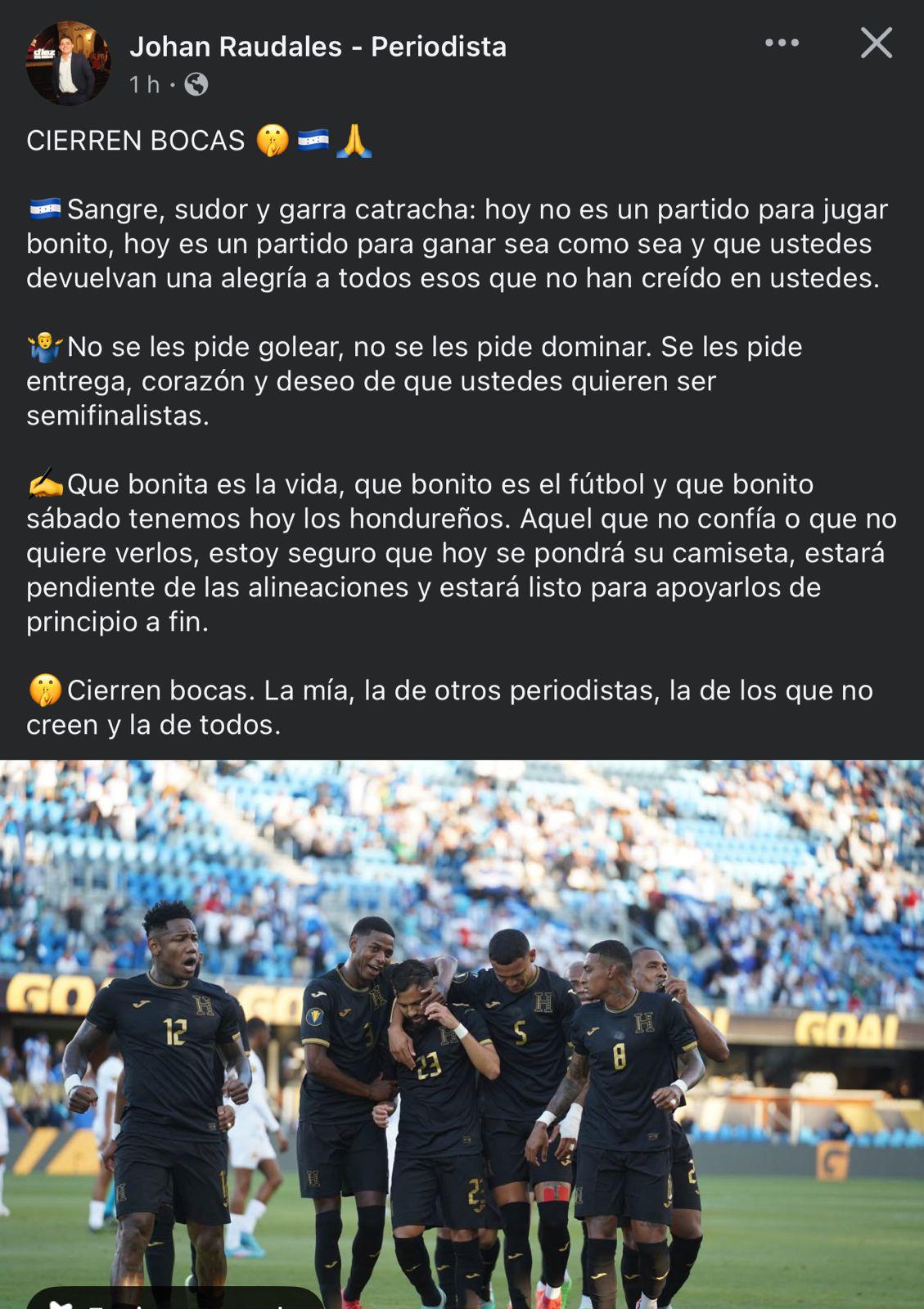 Leyenda catracha apostó: así reaccionó la prensa previo al Honduras vs Panamá por Copa Oro: Cierren bocas cero excusas