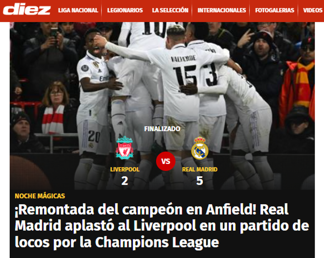 ¡En Inglaterra despedazan al Liverpool! Medios se rinden al supremo Real Madrid que goleó en Champions League