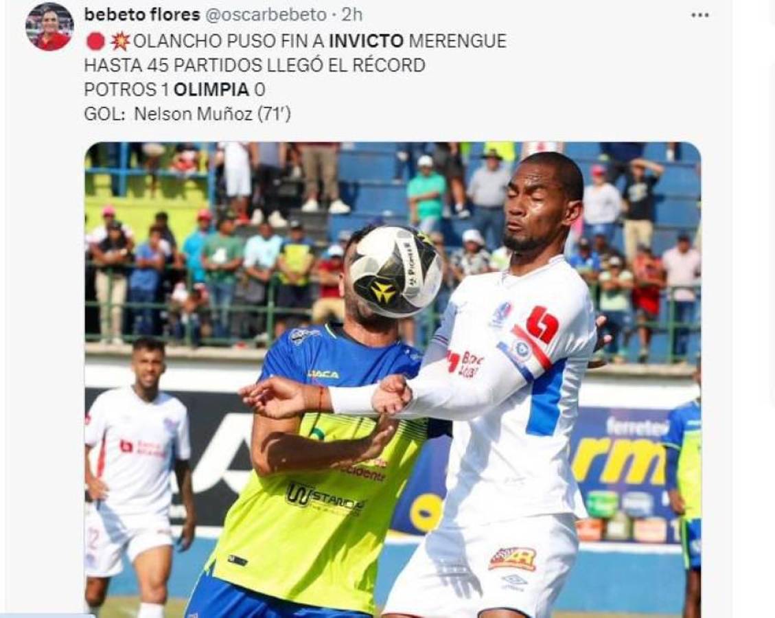 “Hasta que Olimpia lo vuelva a superar”, “Olancho enterró el invicto”: Prensa hondureña reacciona al batacazo de Potros