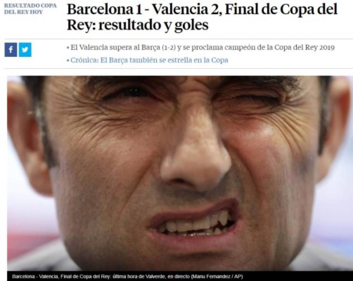 La prensa internacional 'liquida' al Barcelona tras perder la final de la Copa del Rey
