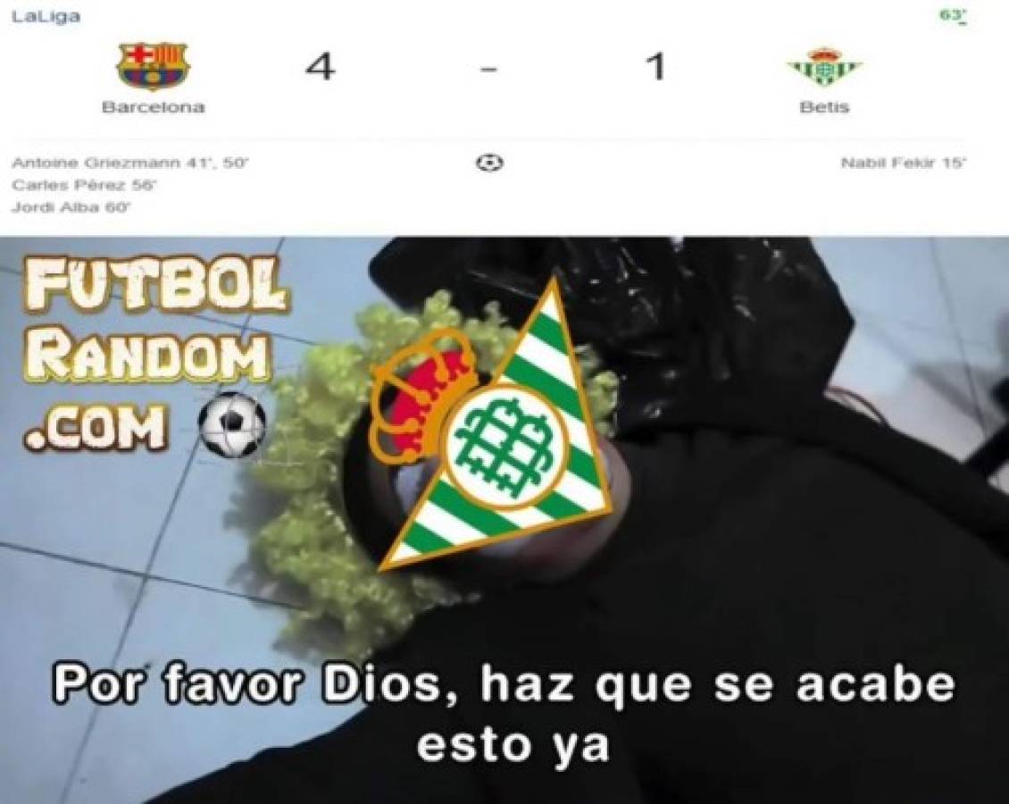 Crueles: Los memes de la paliza del Barcelona al Betis con los gestos de Messi como protagonistas