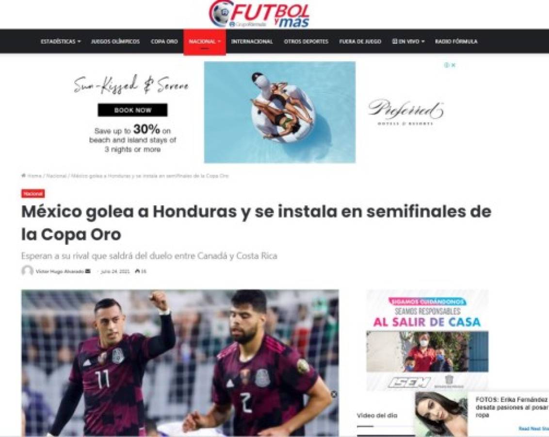 Lo que dicen los medios mexicanos tras golear a Honduras: 'Baile catracho' y 'aplastados'