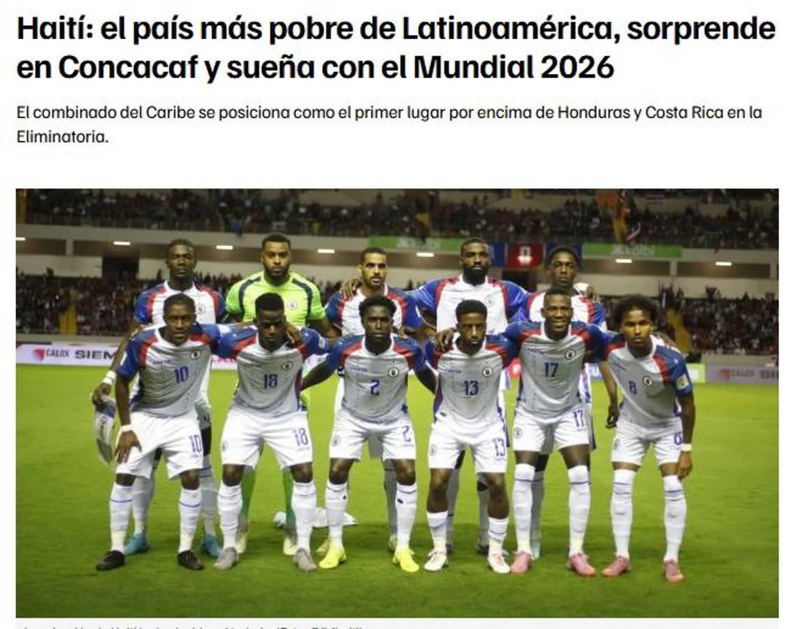 Es la selección a vencer; el país más pobre de América: esto dicen los medios de Haití previo al duelo ante Honduras