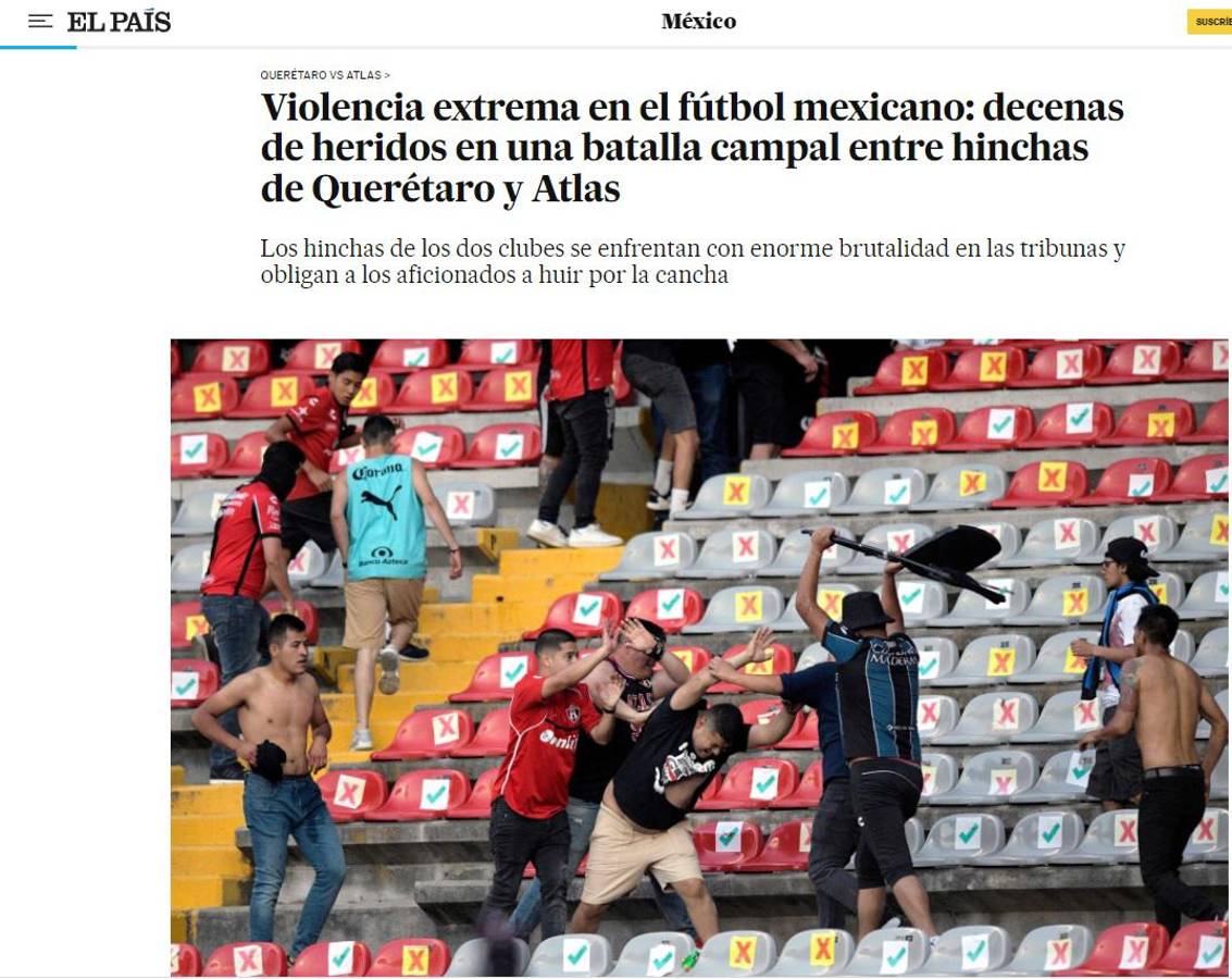 “Horror en México y vergüenza”: Lo que dice la prensa internacional sobre los actos de violencia en el Querétaro-Atlas