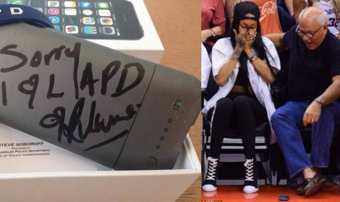 Rihanna dona 25 mil dólares a la policía luego de romper el iPhone del jefe de la policía