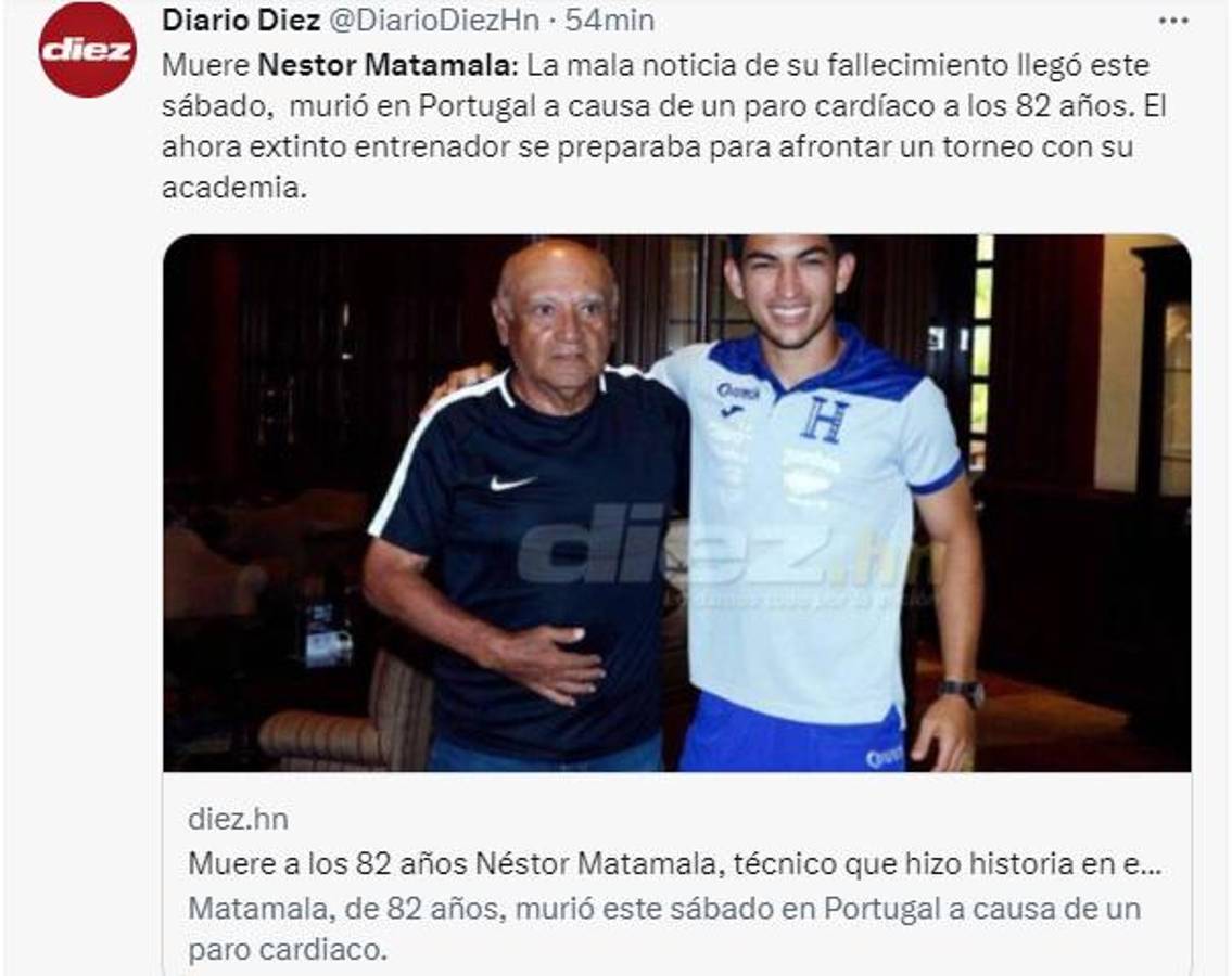 “Néstor Matamala, un padre, un maestro y de corazón hondureño”: Así reaccionan los periodistas y afición tras la muerte del técnico