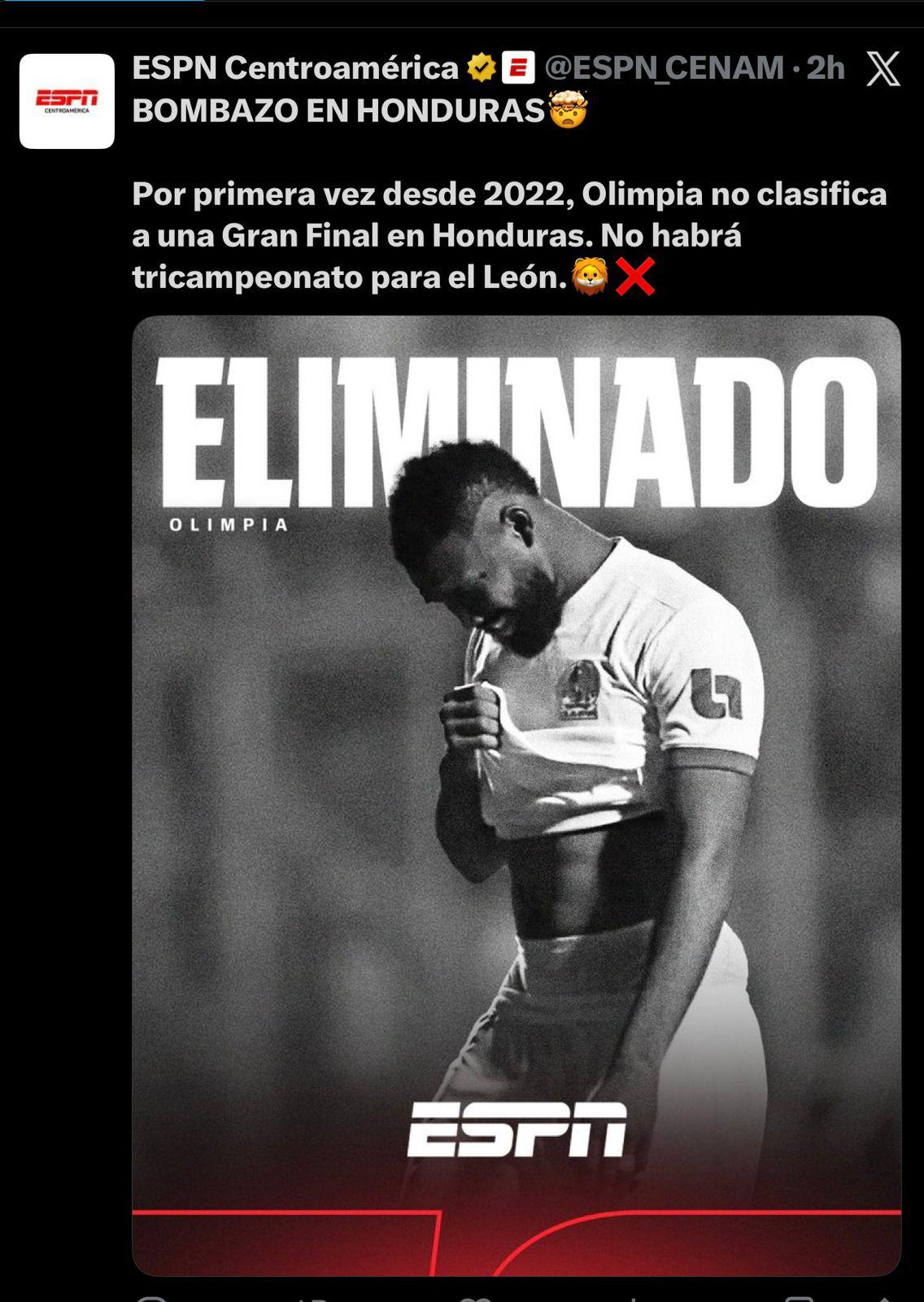Nada de polémica: prensa reacciona a la eliminación del Olimpia ante Marathón