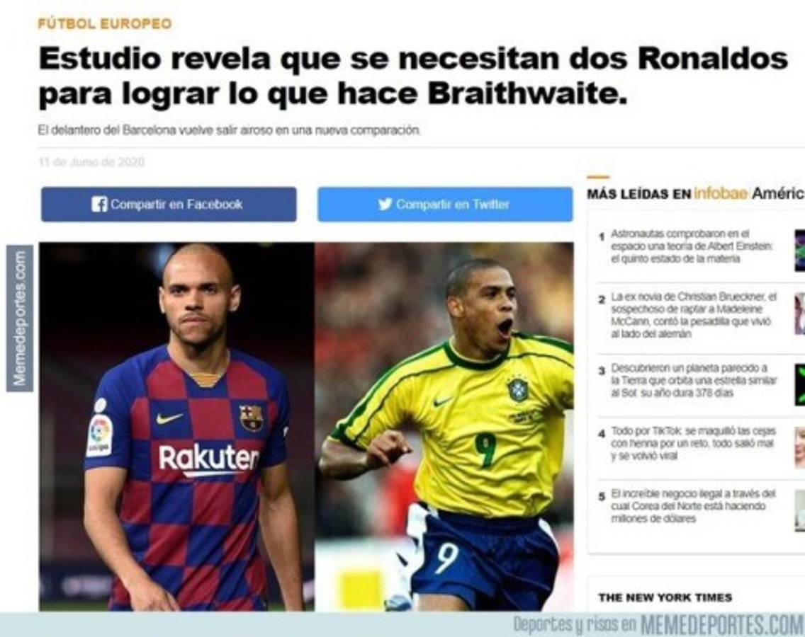 'Benjamin' Messi y Braithwaite Balón de Oro: Los memes del triunfo de Barcelona sobre Mallorca