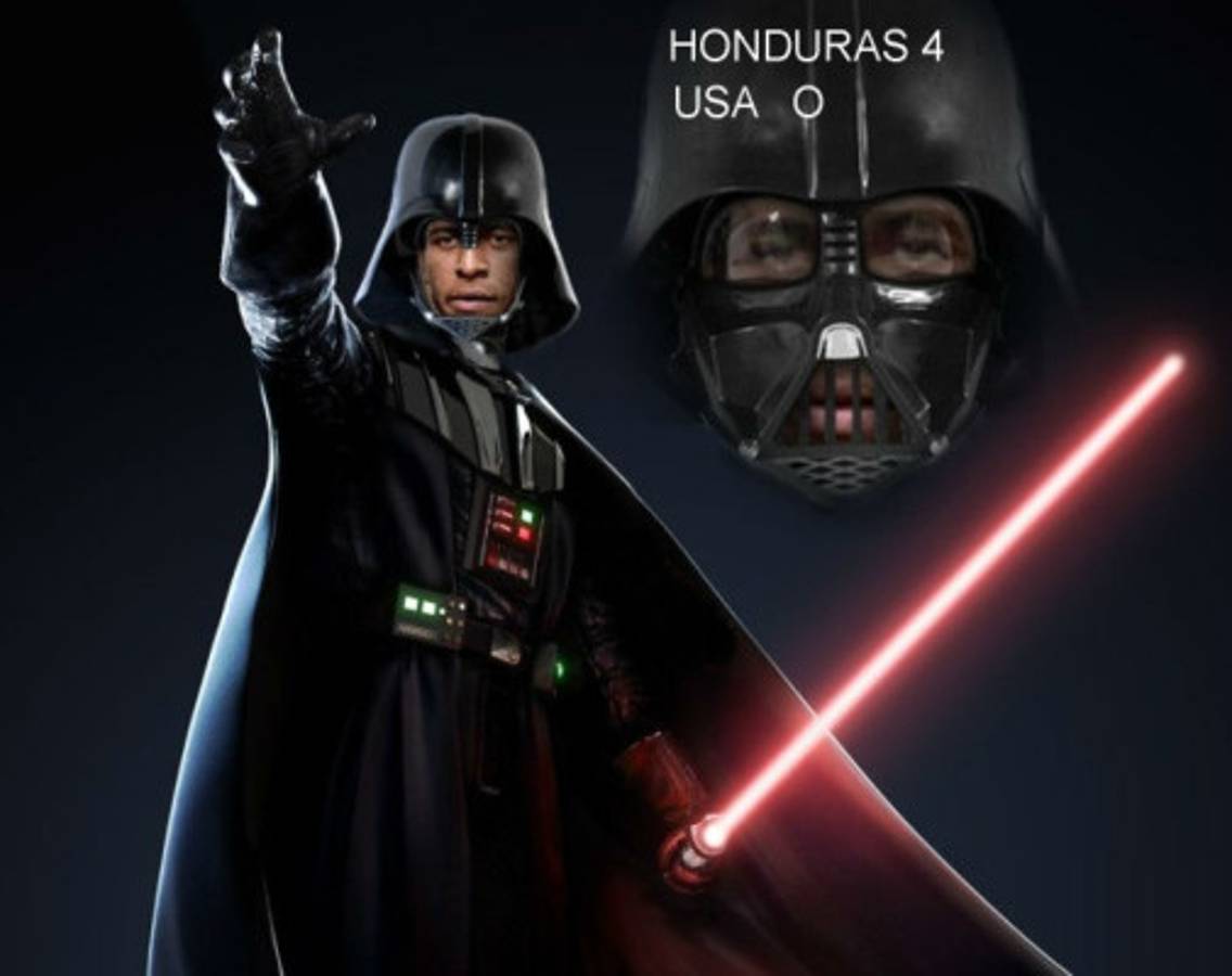 Fotomontajes dedicado al juego entre Honduras y Estados Unidos.