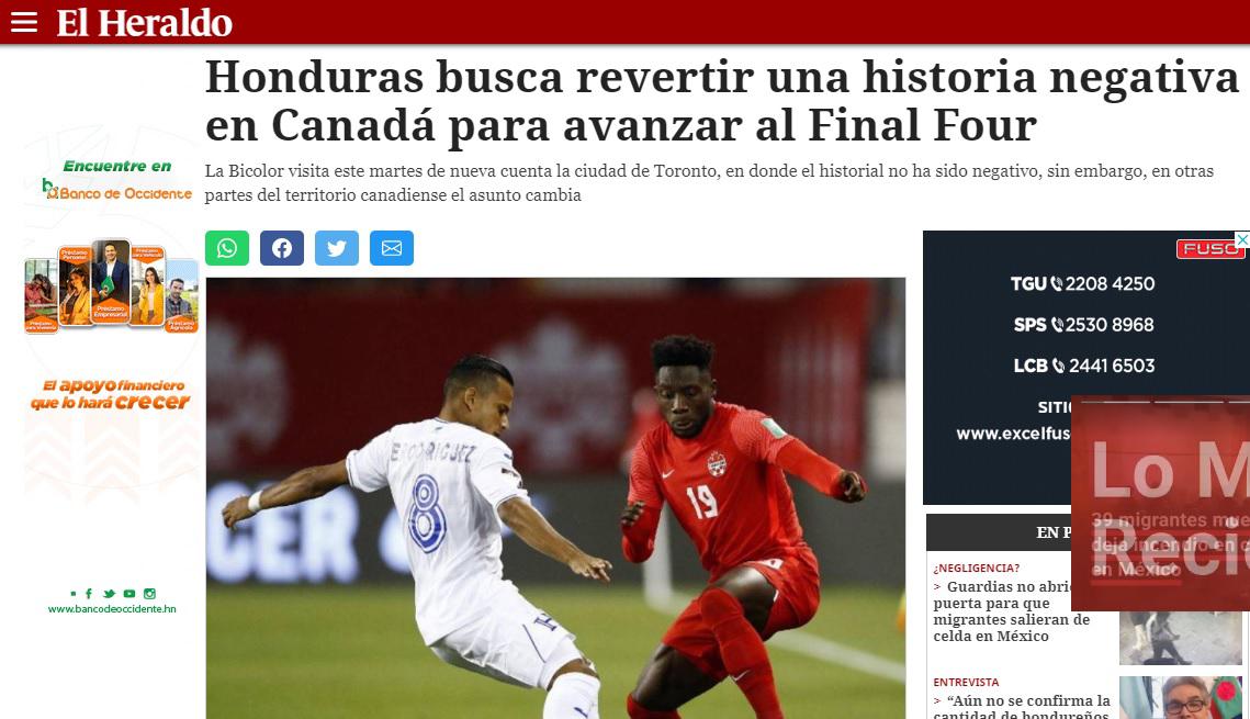 Lo que dice la prensa previo al Canadá-Honduras de la Liga de Naciones de Concacaf; el pronóstico de periodistas norteamericanos