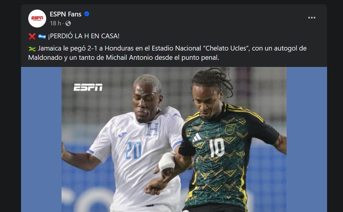 Prensa internacional se sorprendió por derrota de Honduras y en Jamaica festejan la victoria en Nations League
