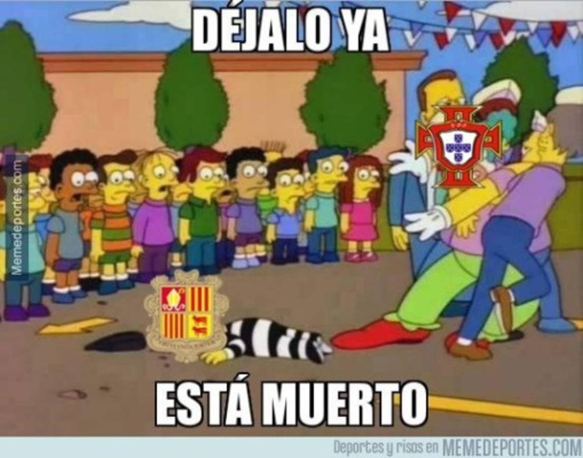 Los mejores memes que dejó la goleada de Portugal a Andorra