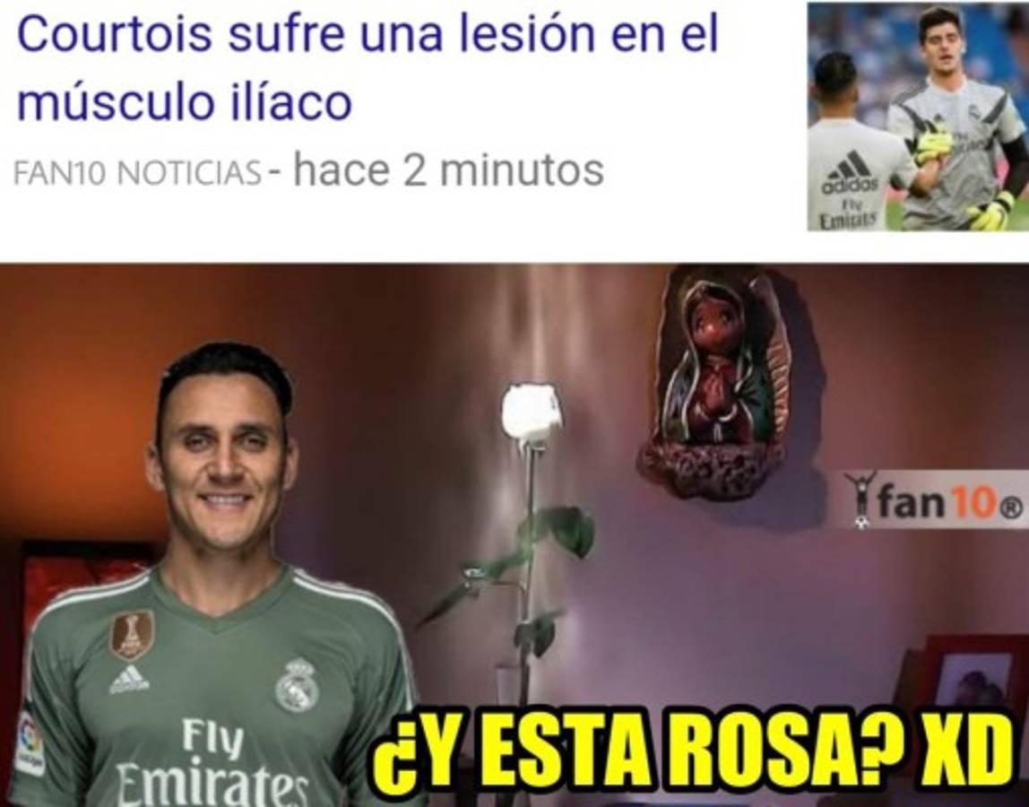 Los memes destrozan a Courtois en el regreso de Keylor Navas a la titularidad
