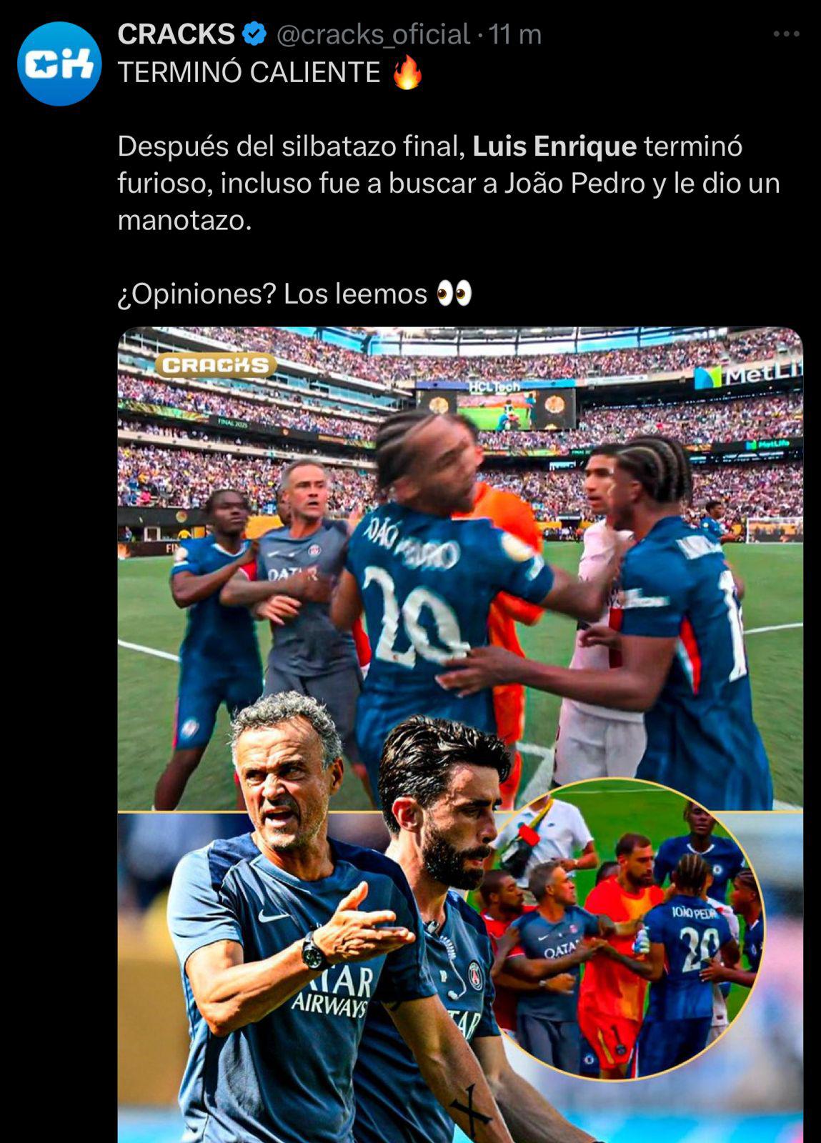 Se les olvidó aprender a perder: la prensa y MisterChip explota contra Luis Enrique tras la coronación del Chelsea en el Mundial de Clubes