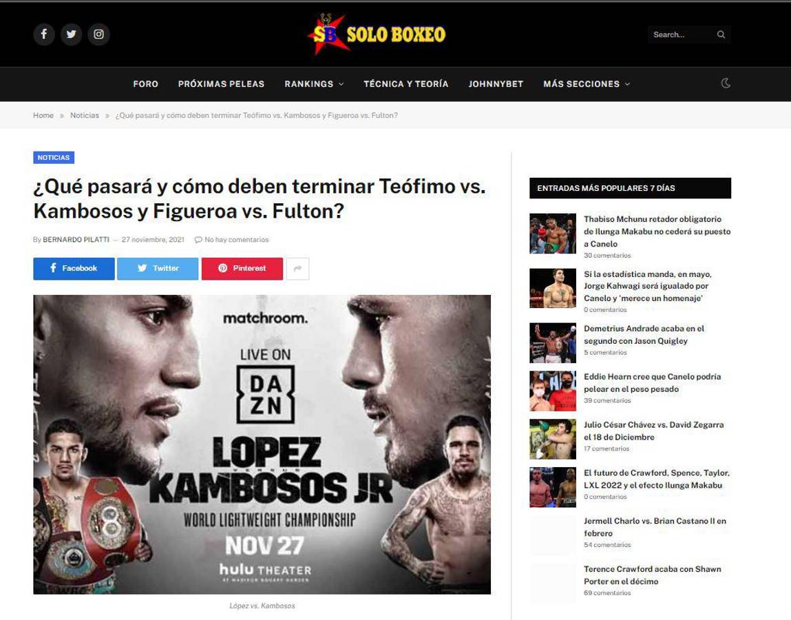 Teófimo López vs Georgie Kambosos, el mensaje de David Faitelson y todo lo que se dice en redes sobre la pelea