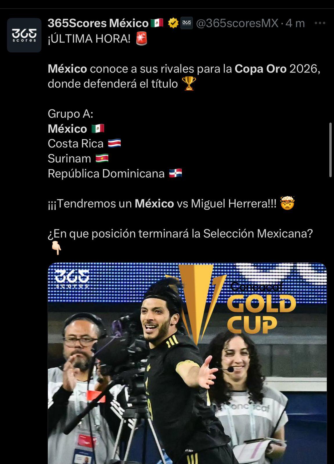 México en el grupo de la muerte Honduras con rival aburridón: así reacciona la prensa al sorteo de la Copa Oro