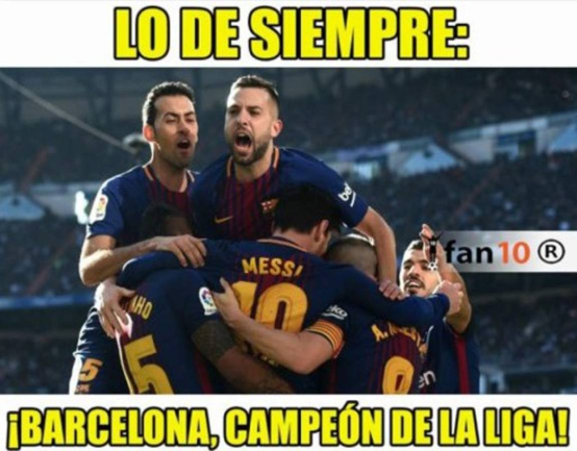 Messi, Real Madrid y los memes del Barcelona bicampeón de España