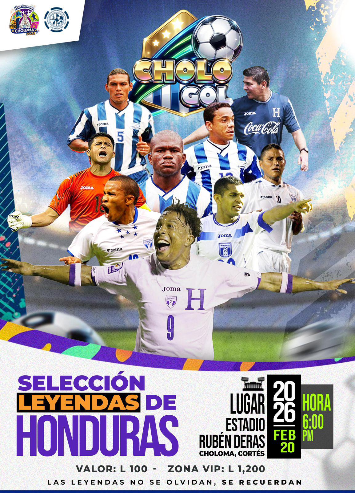 La Selección Leyendas de Honduras estará presente en la edición del CholoGol.