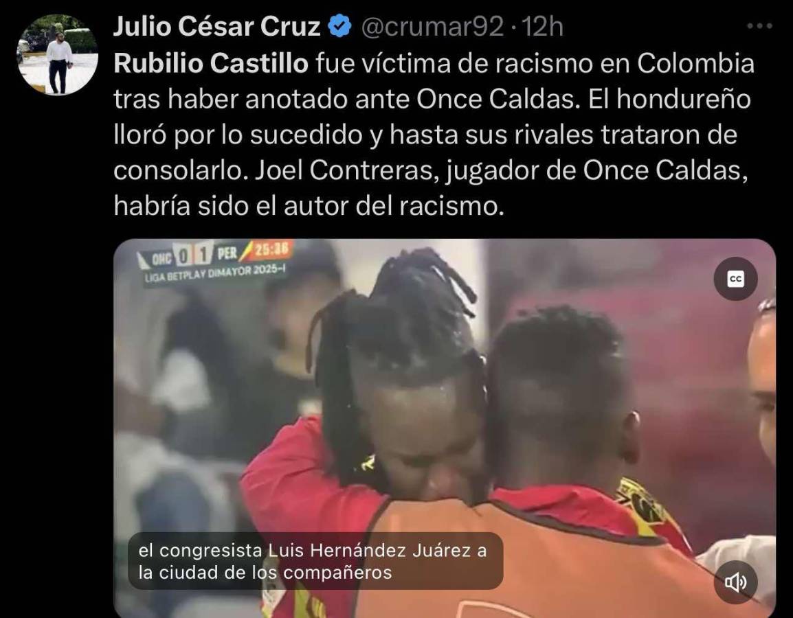 “Una vergüenza” “que asco” “penoso”: así reacciona la prensa de Colombia sobre el caso de racismo que sufrió Rubilio Castillo