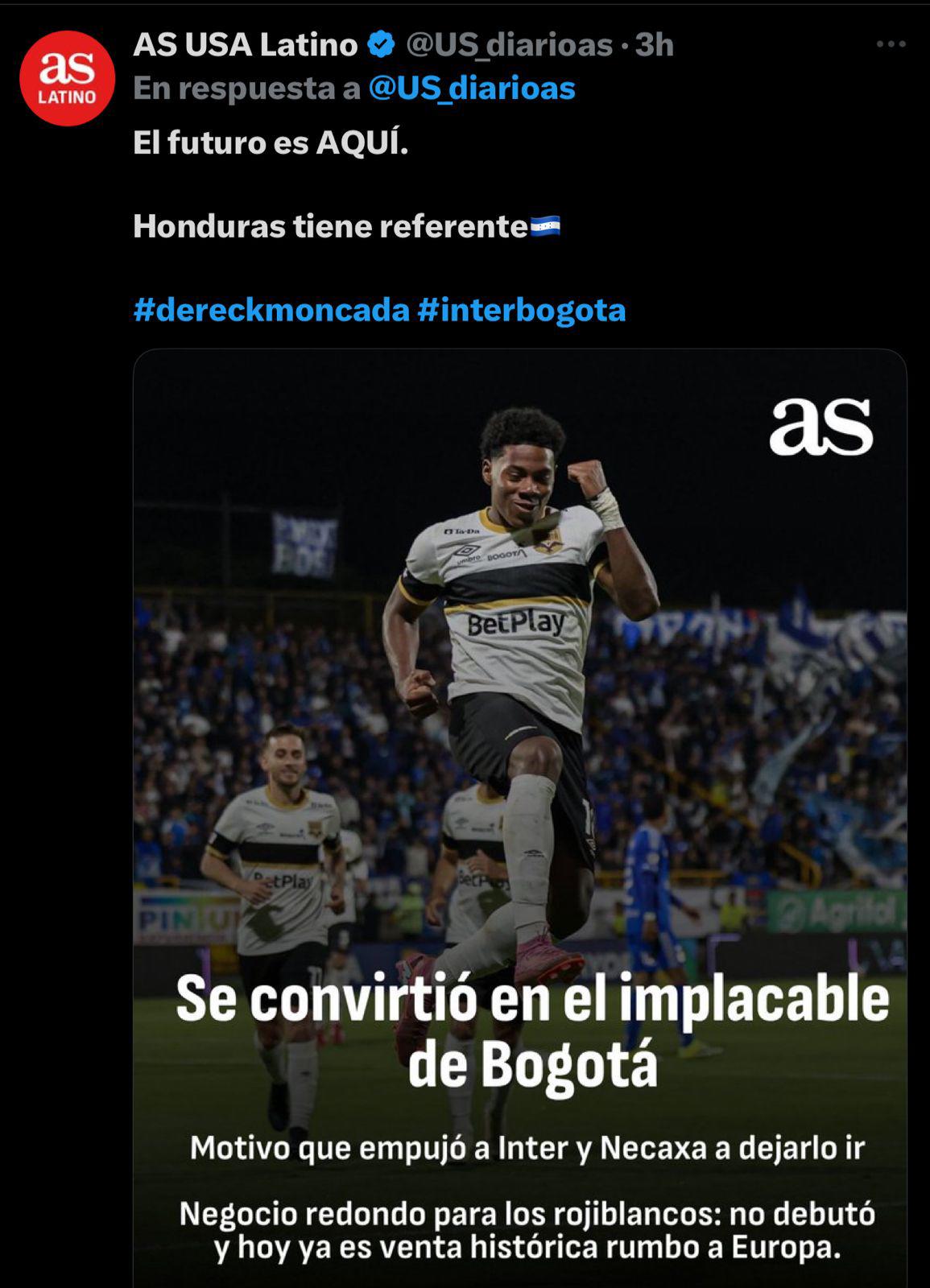 AS alucina su fichaje a Europa: así reacciona la prensa por el traspaso de Dereck Moncada a Lugano