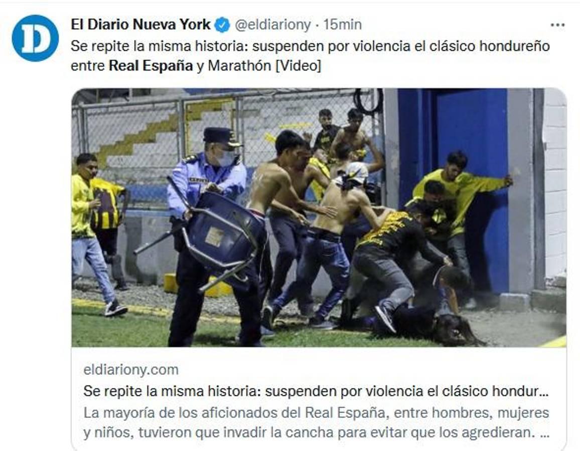 “Terrible” y “clásico manchado”: La prensa internacional y periodistas sobre los incidentes en el Real España-Marathón