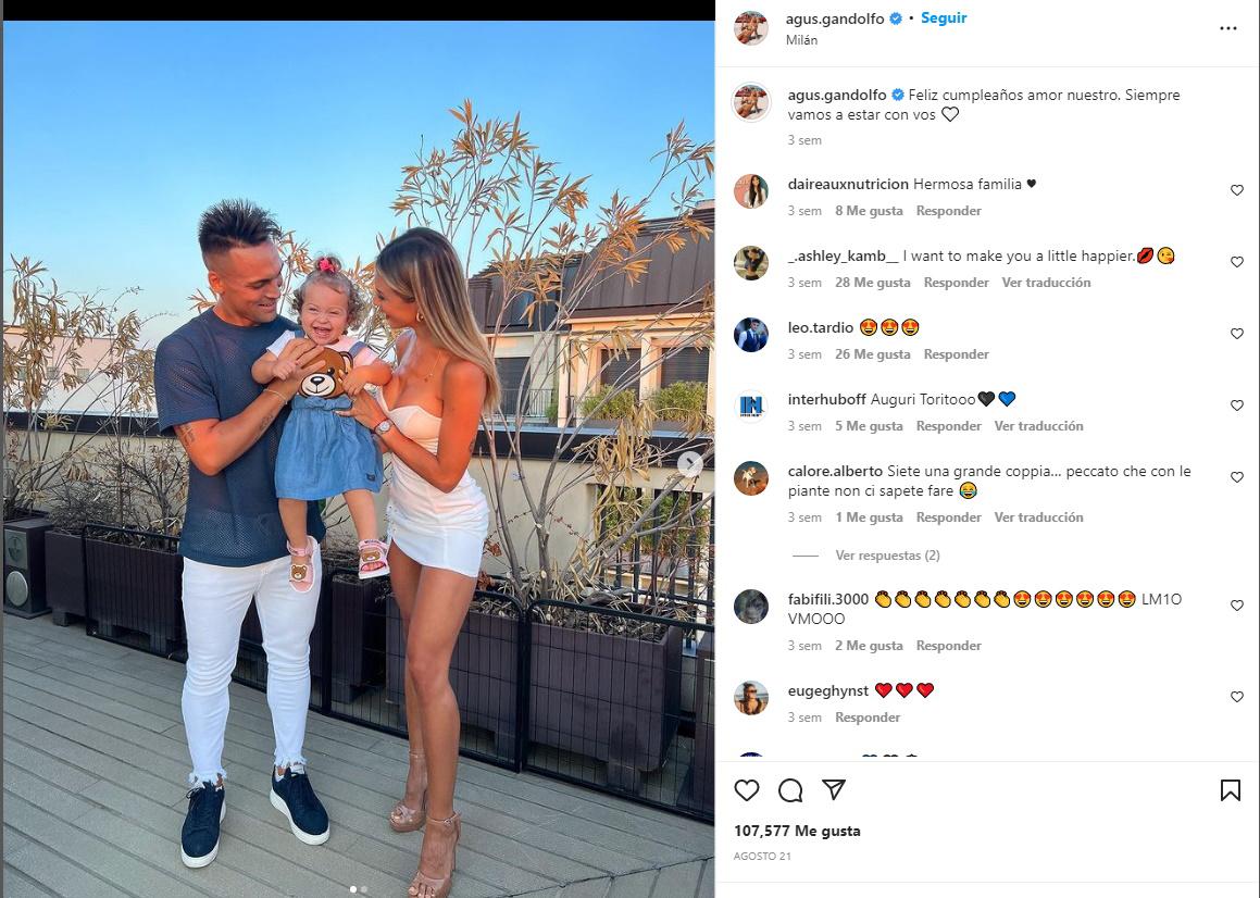 Víctima del escándalo con Lukaku: así es Agustina Gandolfo, la sexy esposa del delantero Lautaro Martínez