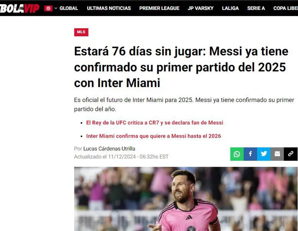 Lo que dice la prensa internacional sobre los cruces de la Copa de Campeones de Concacaf y del rival del Inter Miami de Messi