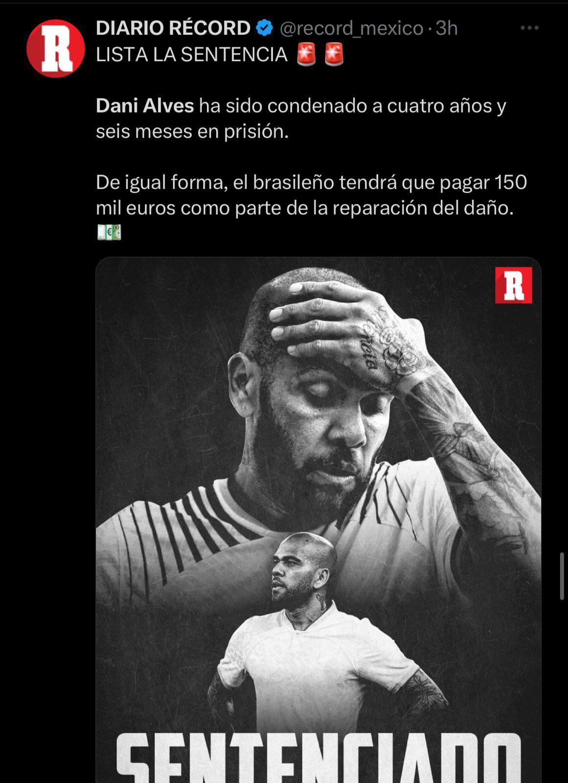 “Ser rico da el privilegio de violar”, “Rubiales irá a 7 años por un beso”: las reacciones en redes tras la condena de Dani Alves