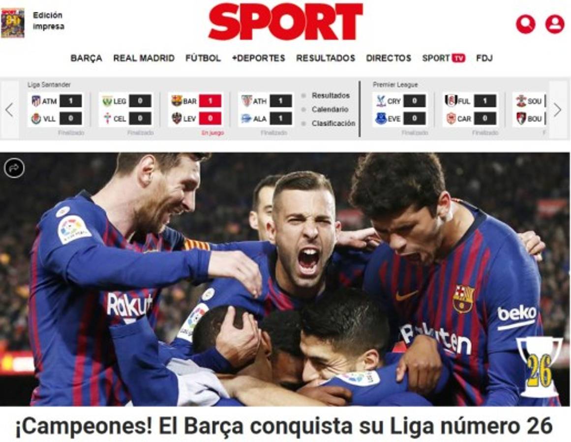 La prensa internacional se rinde a Messi y el Barcelona tras su dominio en España  