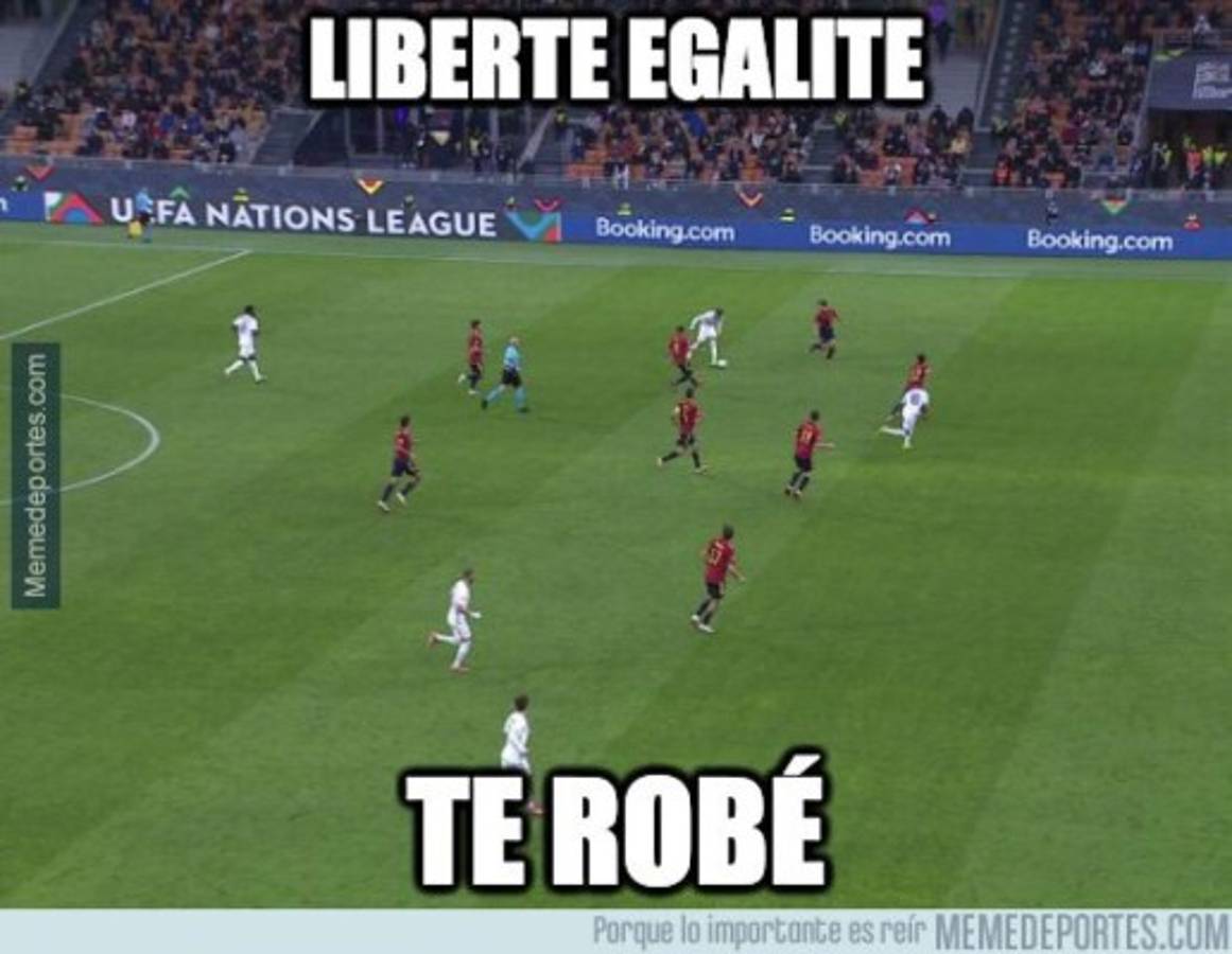 Francia ganó la Liga de Naciones ante España con polémica y los memes hacen pedazos a Mbappé, al Real Madrid y el VAR