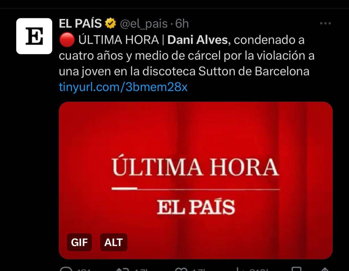 “Ser rico da el privilegio de violar”, “Rubiales irá a 7 años por un beso”: las reacciones en redes tras la condena de Dani Alves