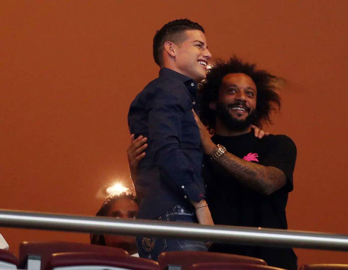 Así fue el reencuentro de James Rodríguez y Marcelo en el Olympiacos... ¡y la mala noticia que recibió sin haber debutado!