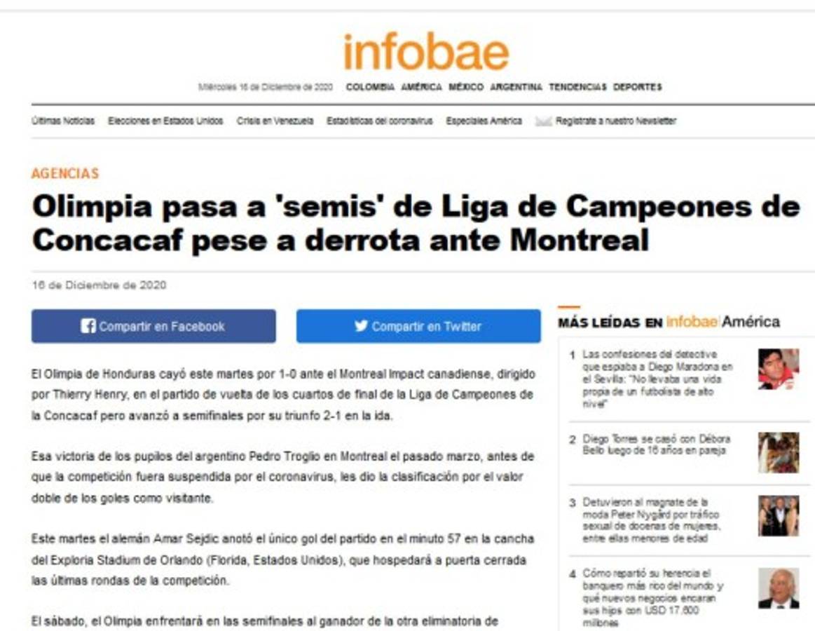 'Campanazo y Troglio elimina a Thiery Henry': Lo que dice la prensa internacional del pase del Olimpia