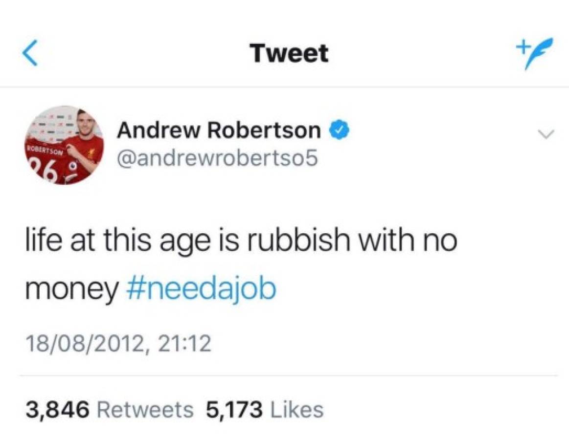 Andrew Robertson, el futbolista que pedía trabajo por Twitter y terminó levantando la Champions