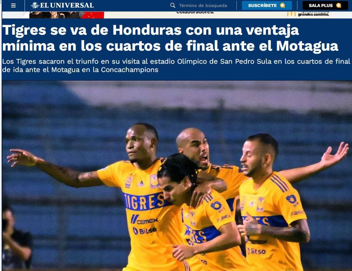 “Tigres aburre”, “sale vivo” y “rompe la mala racha”: La reacción en México el día después del triunfo felino sobre Motagua