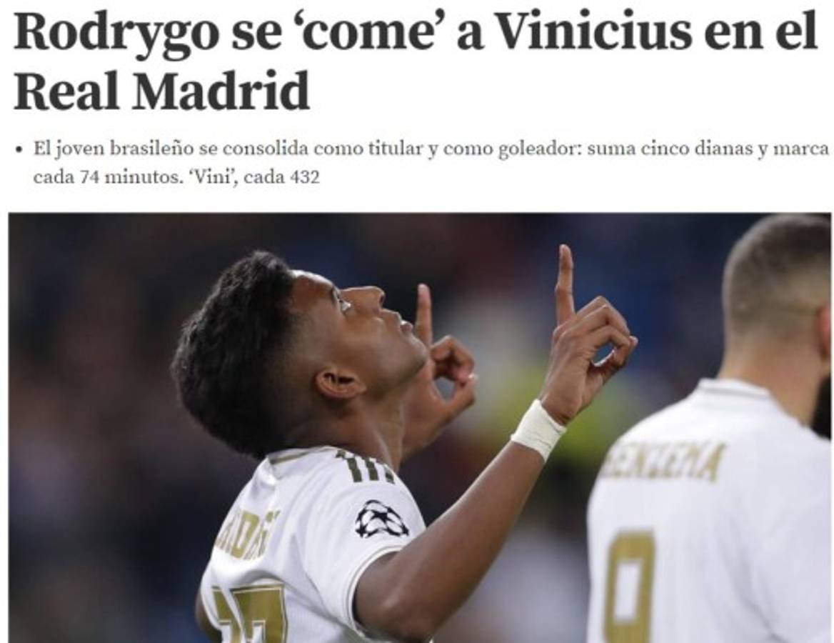 Rodrygo pone a sus pies a la prensa mundial: 'Por fin hay alguien con pinta de estrella'