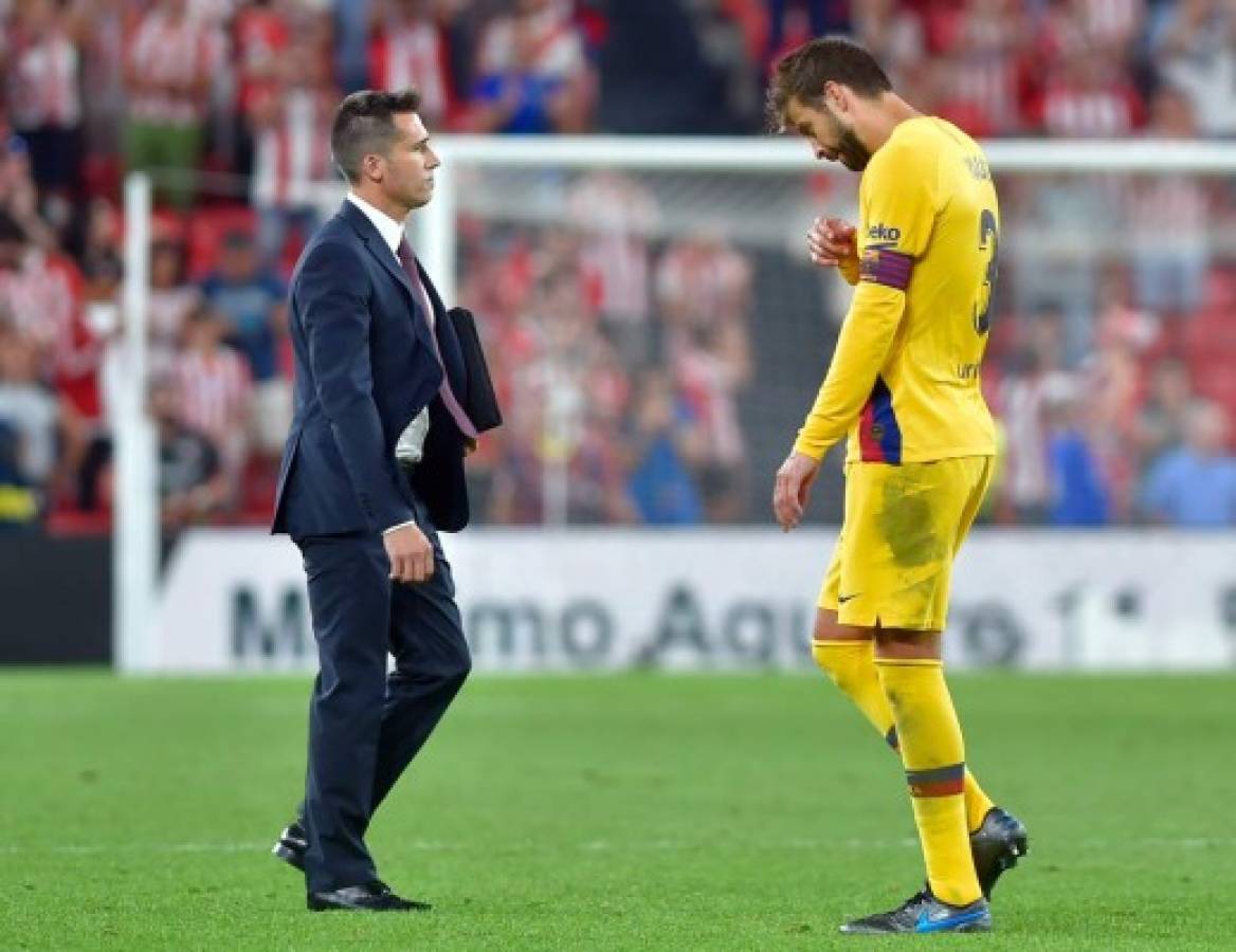La frustración de Piqué, el dolor de Suárez y la derrota del Barcelona en San Mamés&nbsp;&nbsp;