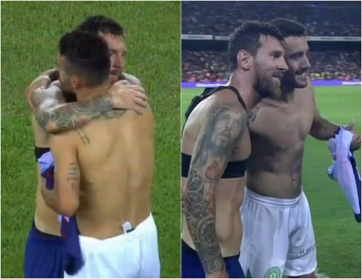 CURIOSAS: El profundo abrazo de Messi, homenaje y lágrimas en el Barça-Chapecoense