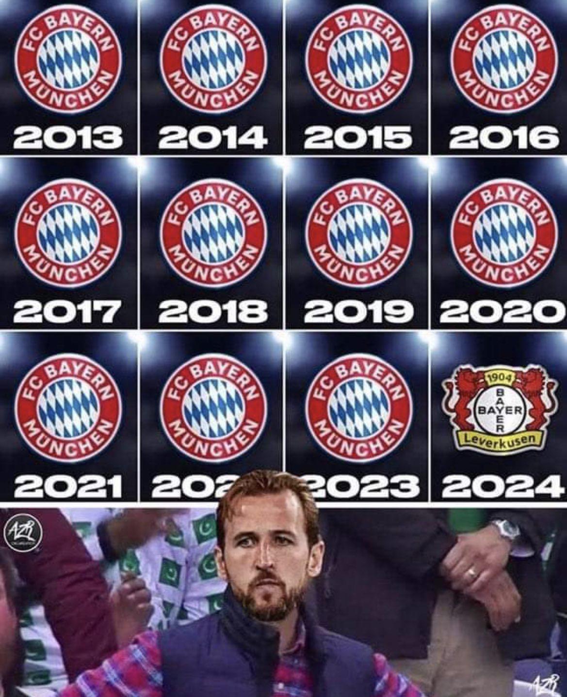 La maldición de Harry Kane: memes lo destruyen tras título del Leverkusen en la Bundesliga