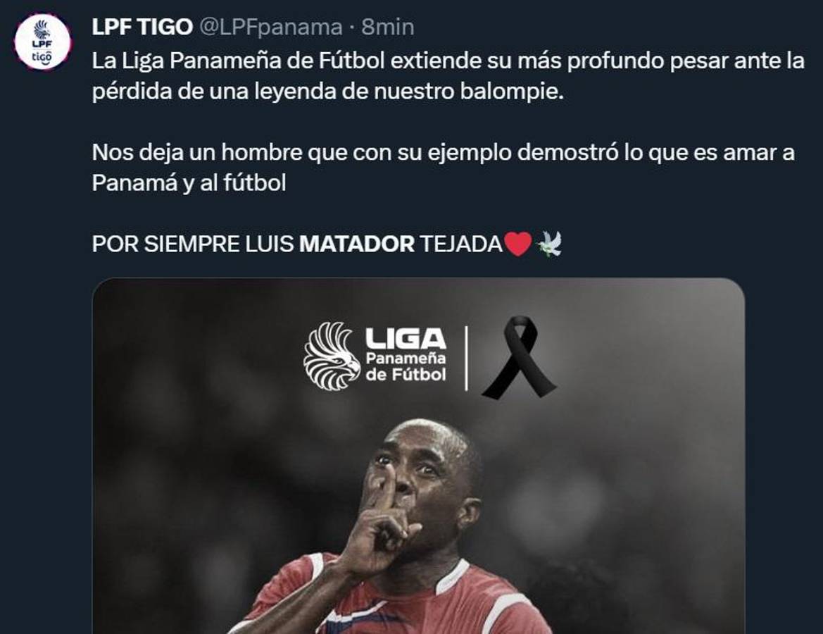 “Vuela alto, Matador”: El mundo del fútbol llora la muerte de Luis Tejada, mundialista con Panamá en Rusia 2018