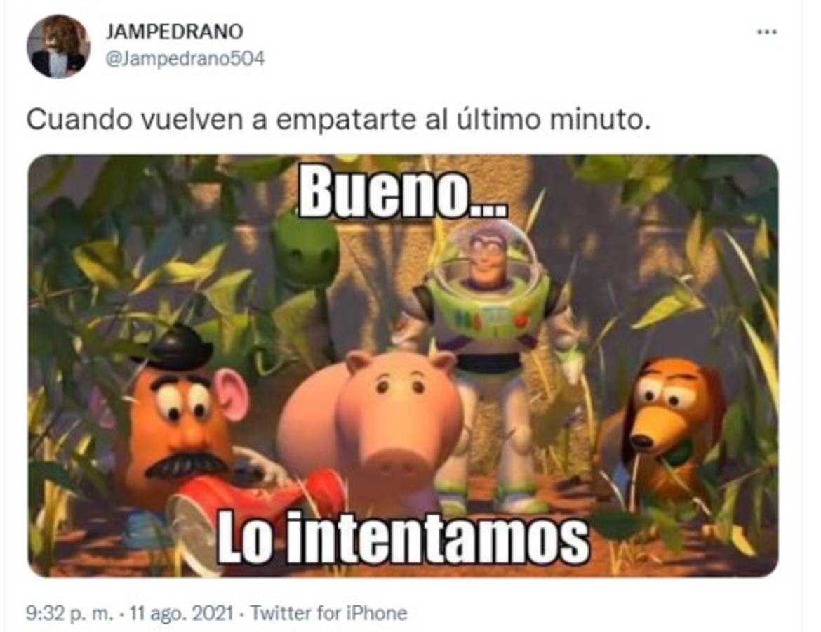 Los memes hacen pedazos al Real España tras dejarse empatar ante Olimpia en el último minuto