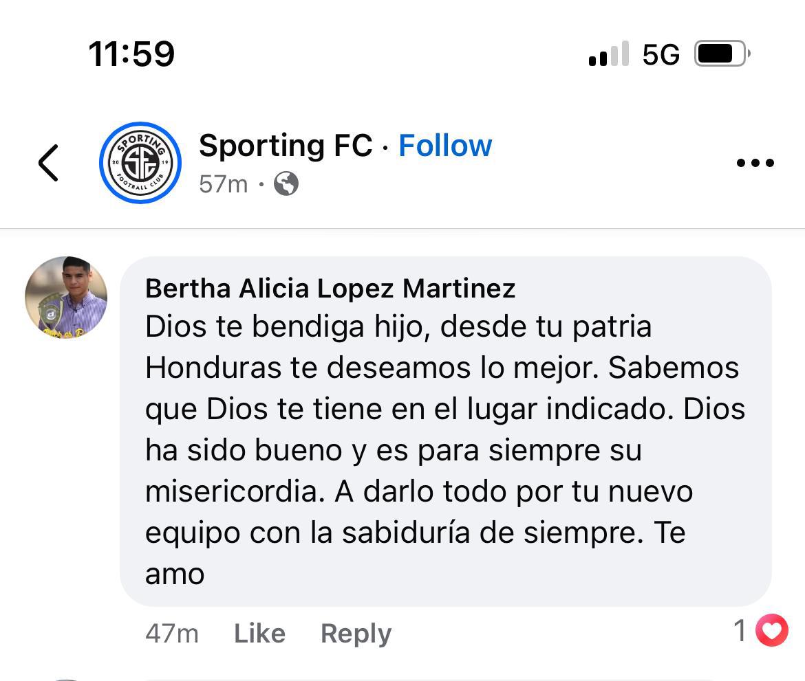 La mirada enamorada de su esposa y el tierno mensaje de su madre: así fue el primer entrenamiento de Carlos Pineda en el Sporting