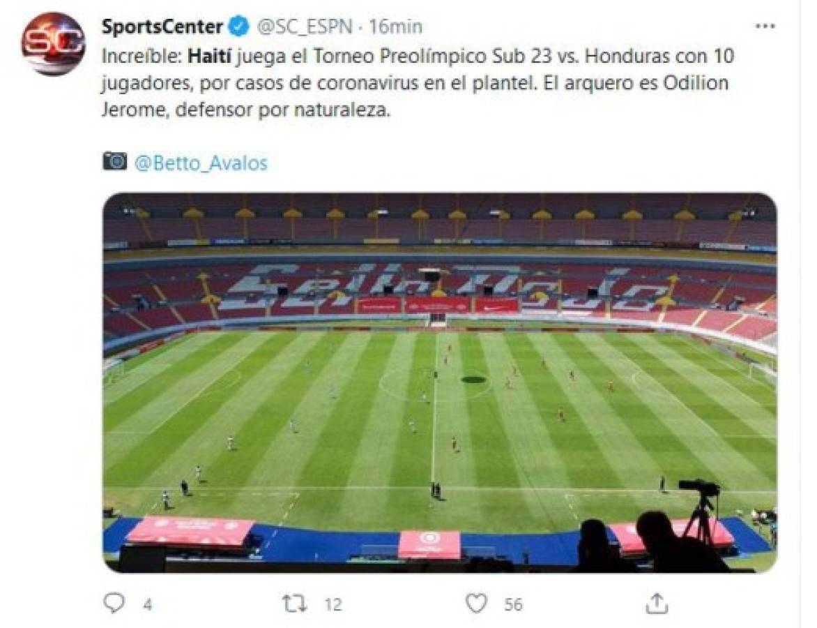 Lo que dicen los medios sobre el debut y victoria de Honduras ante Haití en el Preolímpico 2021