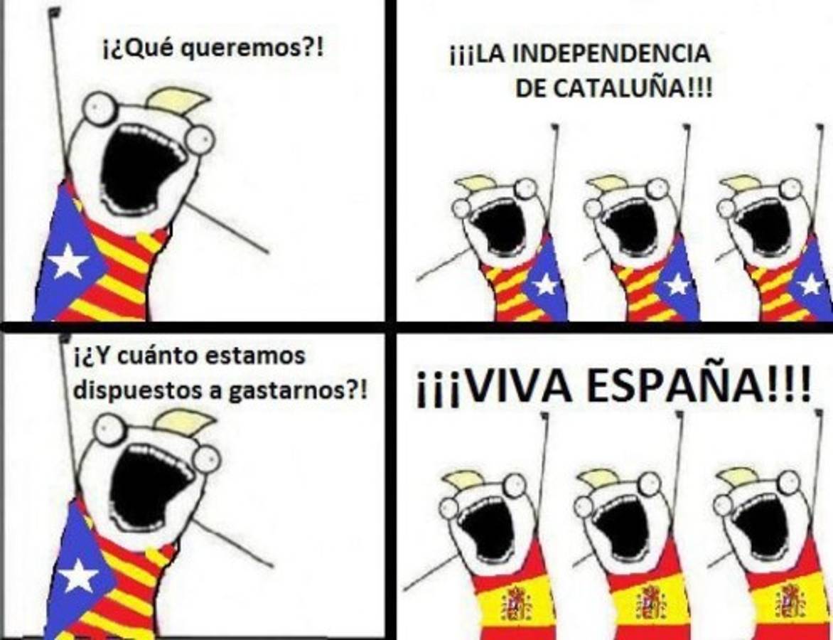 LOCURA: Los divertidos memes que está dejando la Independencia de Cataluña